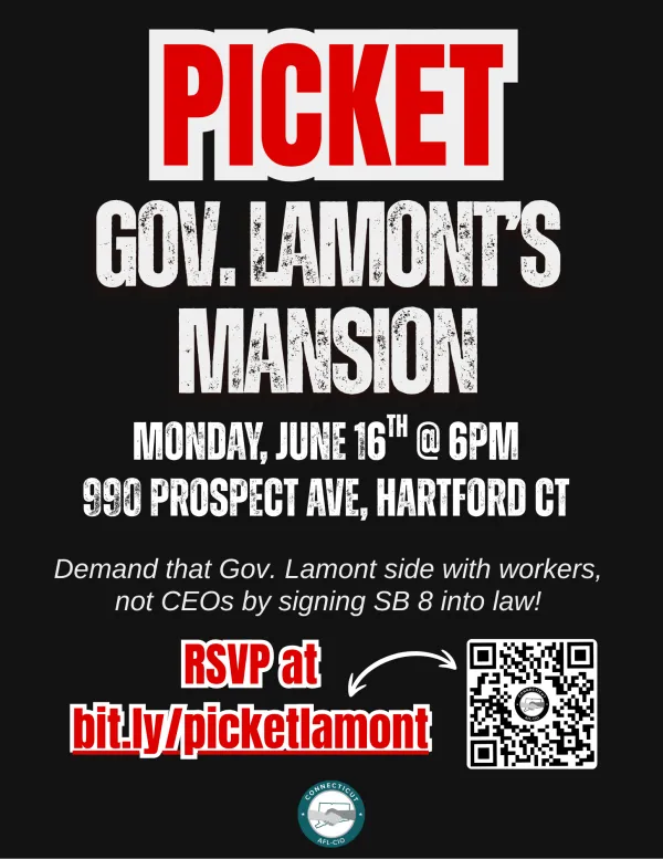 Picket at Lamont's Mansion - June 16